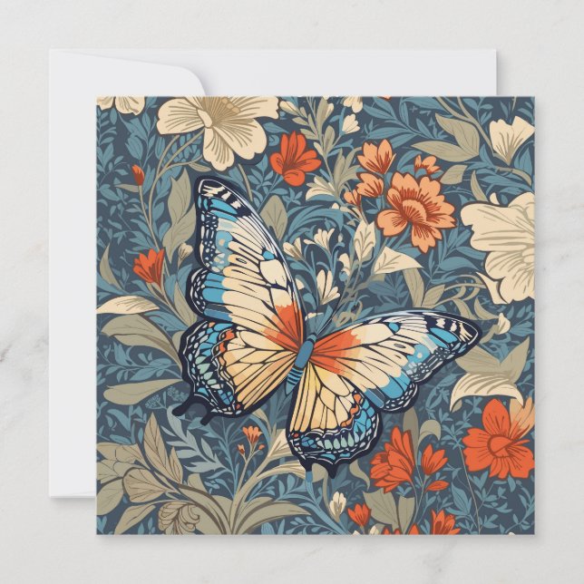 Regal Butterfly Amidst William Morris Blommigt (Framsida)