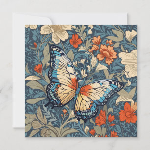 Regal Butterfly Amidst William Morris Blommigt
