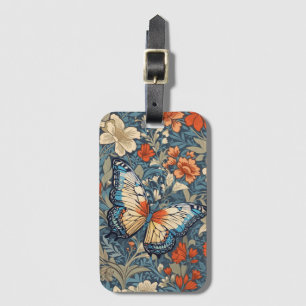 Regal Butterfly Amidst William Morris Blommigt Bagagebricka