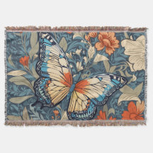 Regal Butterfly Amidst William Morris Blommigt