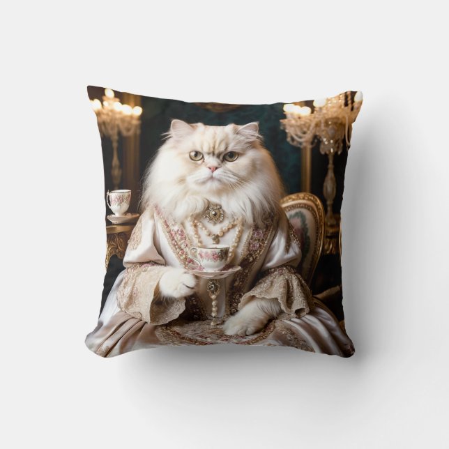Regal Cat i Gown Kudde (Framsida)