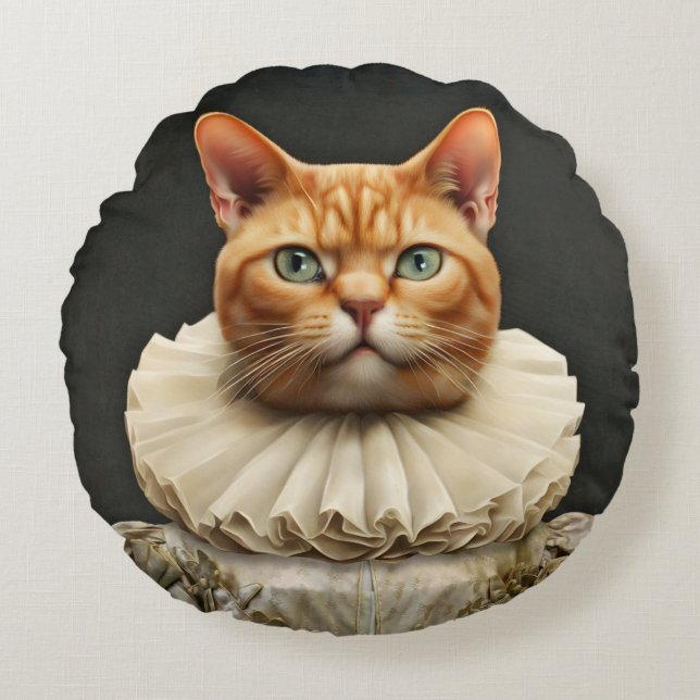 Regal Cat Rund Kudde (Framsidan)