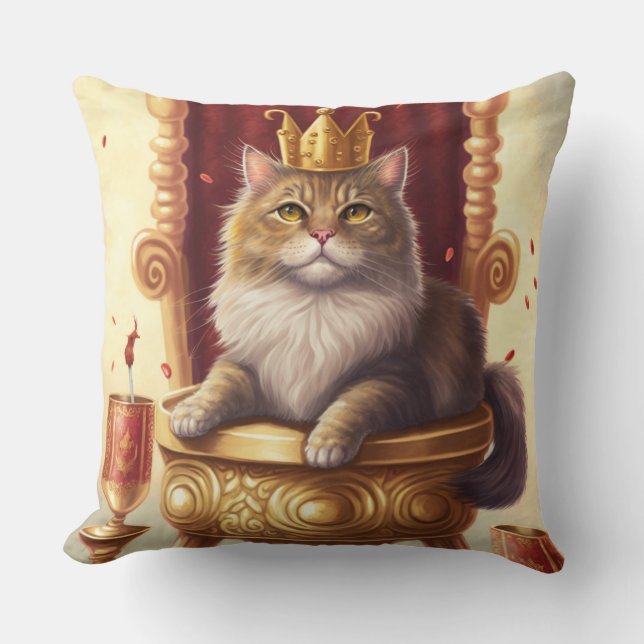 Regal Cat Throne Kudde (Framsida)