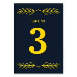 Regal Contrast Midnight Blue & Gold Floral Bordsnummer