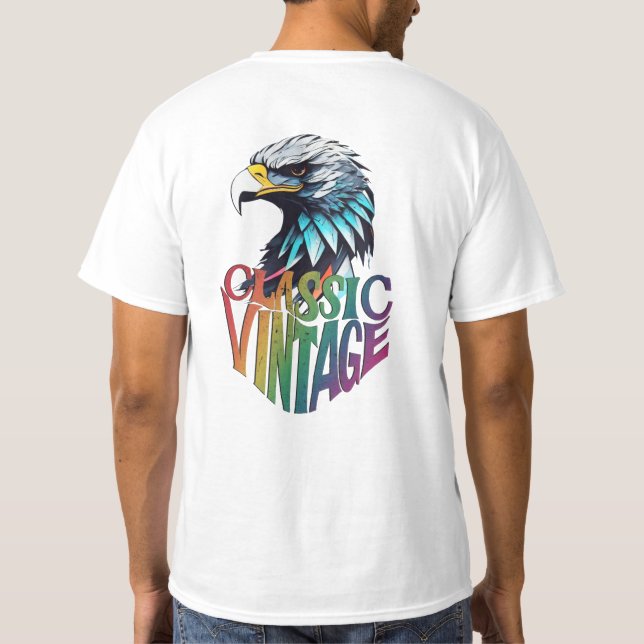 Regal Crystal Eagle’ Majestisk design T Shirt (Baksida)