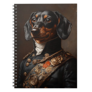 Regal Dachshund i Napoleonernas militära enhetliga Anteckningsbok