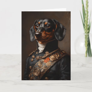 Regal Dachshund i Napoleonernas militära enhetliga Inbjudan