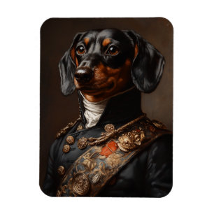Regal Dachshund i Napoleonernas militära enhetliga Magnet