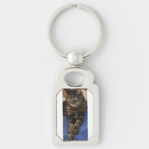 Regal Dave Metall Keychain Rektangulärt Silverfärgad Nyckelring