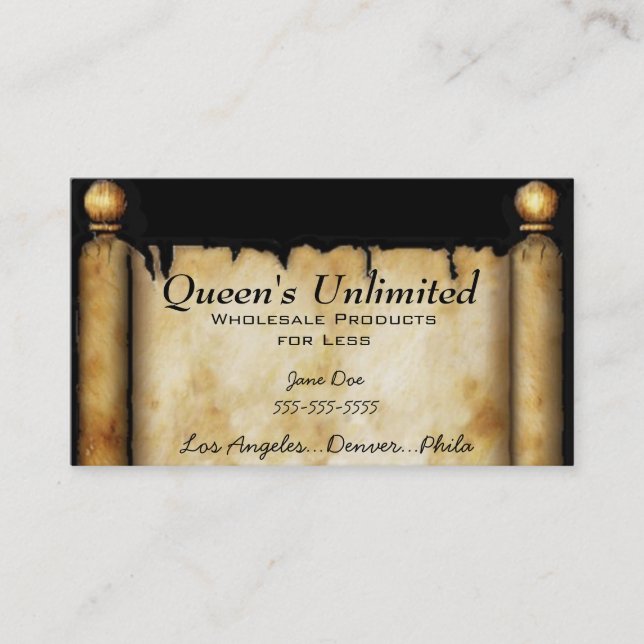 Regal design för visitkortar visitkort (Framsida)