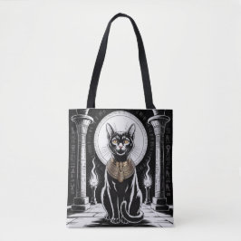 Regal Egyptian Black Cat Art Tygkasse