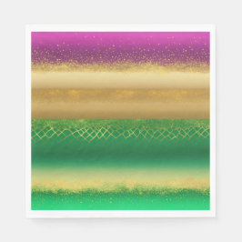 "Regal Elegance: Grönt & Guld Papper"? Pappersservett