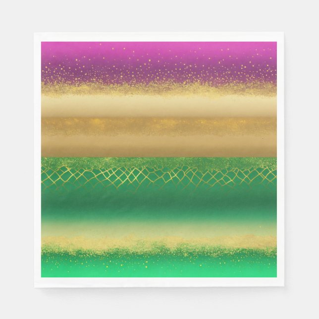 "Regal Elegance: Grönt & Guld Papper"? Pappersservett (Framsidan)