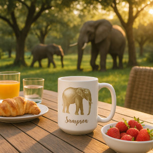 Regal Elephant Guld stämplad Kaffemugg