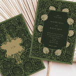 Regal Emerald Grönt Antique Guld Baroque Bröllop Inbjudningar<br><div class="desc">Inbjudan dina gäster till firande i regal med den här sofistikerade bröllopsinbjudan, försedd med en lavish Baroque-design. Den djupa bakgrunden till skogsskövlingen står elegant i kontrast till guld acanthus löv och ornate scrollwork, vilket framkallar en gammal grönts storhet. Framsidan skryter med ett opulent gyllene ram för parets initialer, mot en...</div>