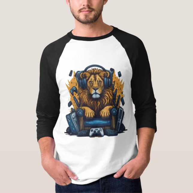 Regal Gaming Majesty: Rule of Digital Kingdom T Shirt (Framsida)