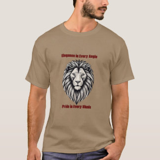 Regal geometri: Monokromatiska Lejona T-Shirts