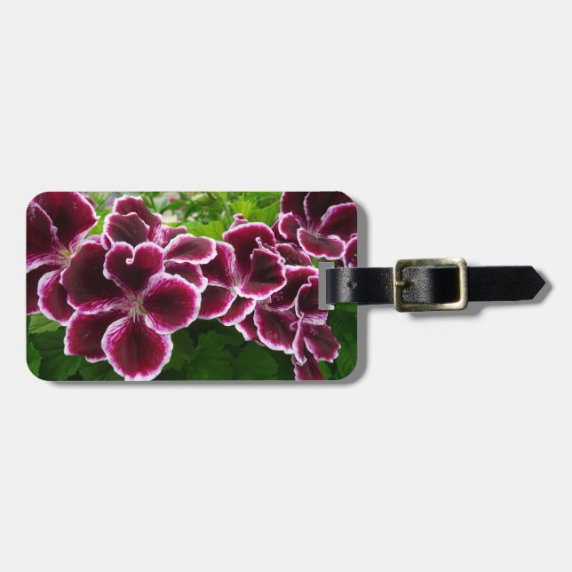 Regal Geranium Flowers Elegant Maroon Blommigt Lug Bagagebricka (Horisontell Framsida)