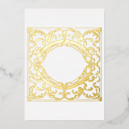 Regal Gold Foil Baroque Ram Blank