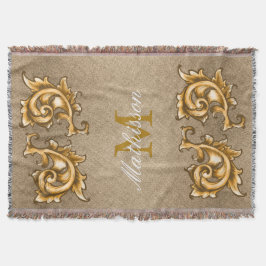 Regal Golden Scrolled Laurels - Family Namn Mysfilt