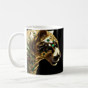 Regal Grace: Guld Jaguar med Emeralds Kaffemugg
