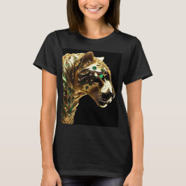 Regal Grace: Guld Jaguar med Emeralds T Shirt