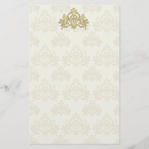 Regal Guld Damask Brevpapper