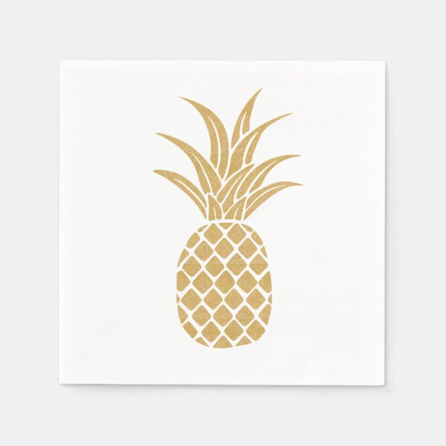 Regal Guld Pineapple Napkins Pappersservett (Framsidan)