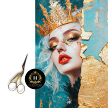 Regal Guld Queen Decoupage Womens History Month