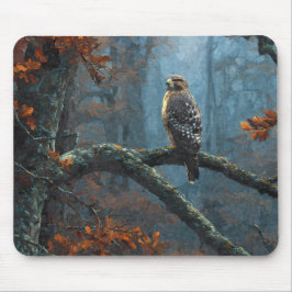 Regal Hawk Blue Forest Branch Mousepad Musmatta