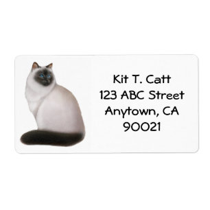 Regal Himalayan kattAvery etikett Fraktsedel