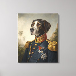 Regal Hund General Porträtt Anpassningsbar Digital Canvastryck