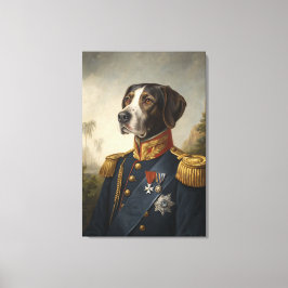 Regal Hund General Porträtt Anpassningsbar Digital Canvastryck