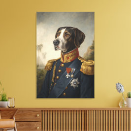 Regal Hund General Porträtt Anpassningsbar Digital Canvastryck