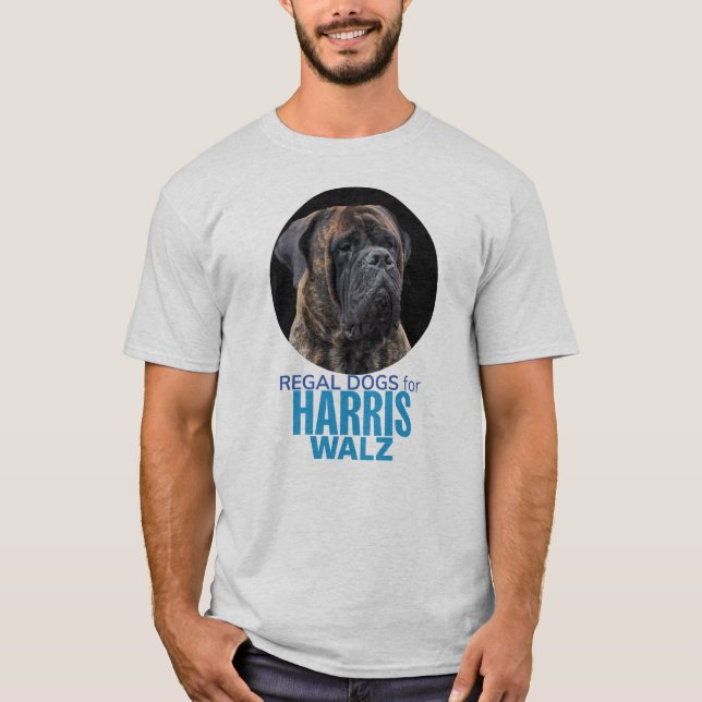 Regal Hundar för Harris Walz T Shirt (Framsida)