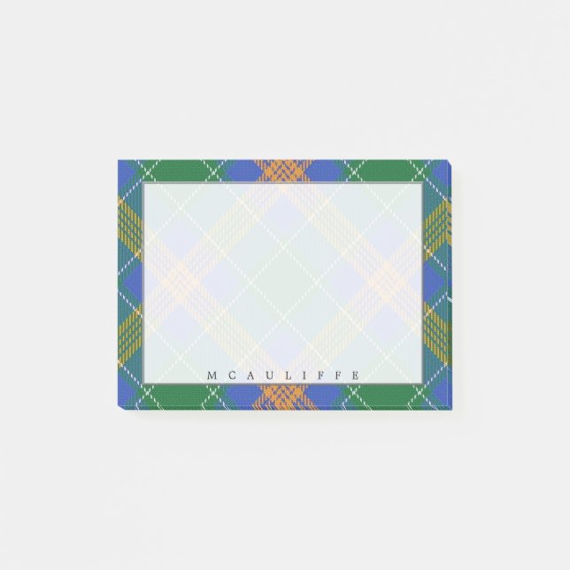 Regal Irish Klan MacAuliffe McAuliffe Tartan Post-it Block (Framsida)
