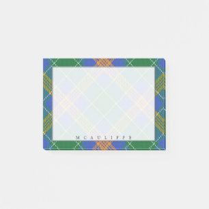 Regal irländsk klanMacAuliffe McAuliffe Tartan Post-it Block