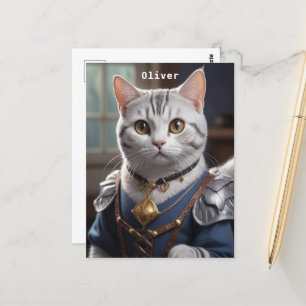 Regal Knight American Shorthair Cat Majestic Vykort