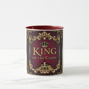 Regal Kung i Castle Design pappa Mugg