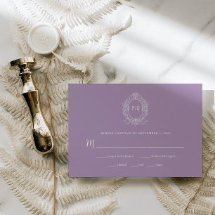Regal Lavender Lila   Baroque Ram Bröllop OSA Kort
