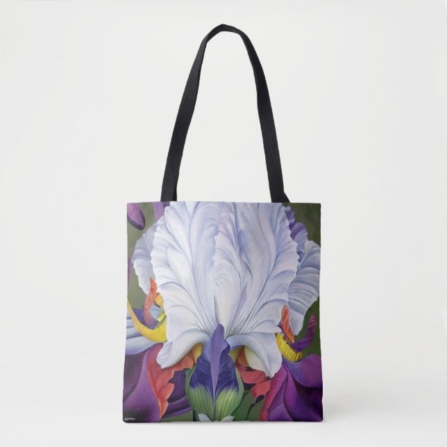 Regal Lila Iris Tote Tygkasse (Framsida)