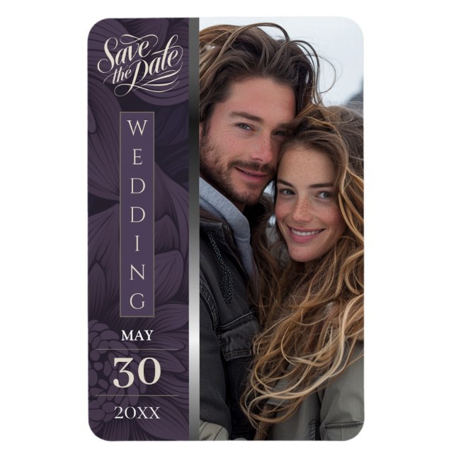 Regal Lilac Luxe Bloom Flexible Photo Magnet (Vertikal)