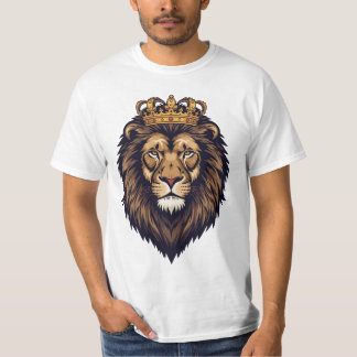 Regal Lion Crown Emblem T Shirt