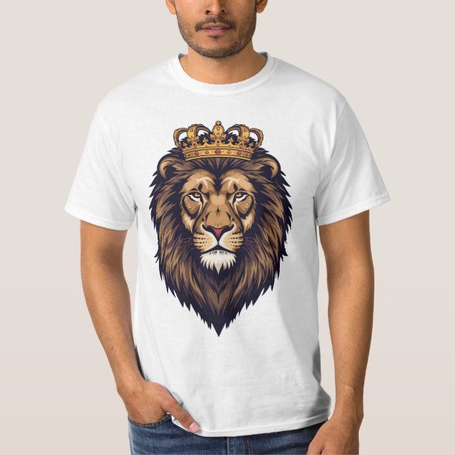 Regal Lion Crown Emblem T Shirt (Framsida)
