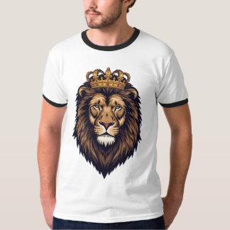 Regal Lion Crown Emblem T Shirt