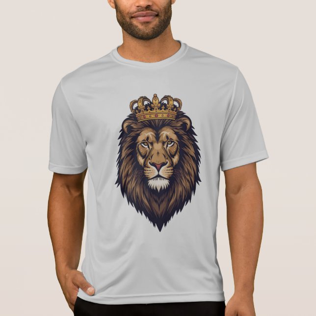 Regal Lion Crown Emblem T Shirt (Framsida)