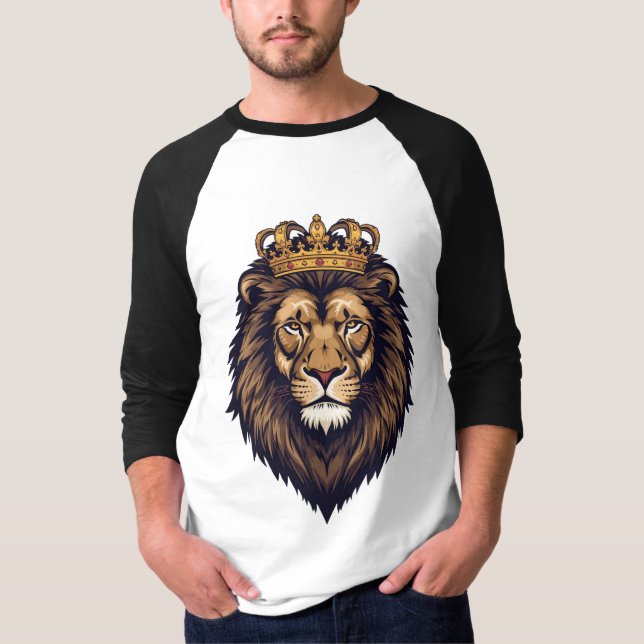 Regal Lion Crown Emblem T Shirt (Framsida)