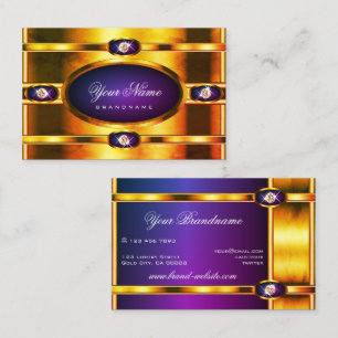 Regal Marcular Golden Shimmer Lila Färg-övertoning Visitkort