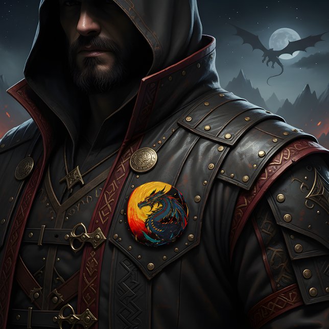 Regal Moonlit Dragon Button - fet och Majestisk Knapp (Skapare uppladdad)