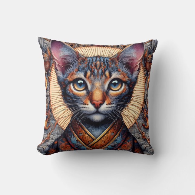 Regal Mythic ornate fantasy feline  Kudde (Framsida)